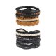 thumbnail image 2 of 2pcs Simple Woven Leather Bracelet Vintage Wrap Vintage Wristband Cuff Hand Accessary for Men Women (A and B Style), 2 of 4