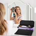 thumbnail image 6 of Hair Tools Storage with Heat Resistant Mat- Light Purple Printed Curling Iron Travel Bag/Flat Iron Case for Women, 6 of 8