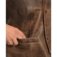 thumbnail image 3 of Scully 503-60-48 Mens Leather Wear Lamb Western Vest - Brown - 48, 3 of 3