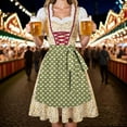 thumbnail image 2 of Lenago Womens Apron Dresses For Women Oktoberfest Costumes Multiple Color Schemes Square Collar Short Sleeves Dirndl Dresses German Dresses Festival Bavarian Costume Beer Carnival Women Party Dresses, 2 of 9