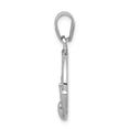 thumbnail image 2 of White Sterling Silver Charm Pendant Cubic Zirconia CZ Clear 26 mm 16, 2 of 3
