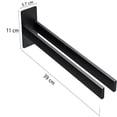 thumbnail image 4 of Toallero doble, sin necesidad de taladrar, barra para toallas, acero inoxidable, negro., 4 of 5
