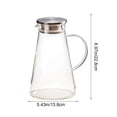 thumbnail image 3 of Hometravel Glass Pitcher with Lid, Large Capacity Hot and Cold Pitcher with Handle, 1.9 Quart Carafe for Homemade Beverages, Juices, Iced Tea, and Milk, 3 of 6
