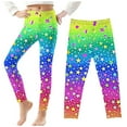 thumbnail image 2 of YUGYXL Summer Leggings for Girls Lounge Thin Tight Long Pants Tie Dye High Waist Lightweight Comfy Trousers Outdoor Slim Trouser C Multicolor 7 Years, 2 of 5