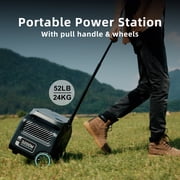 IEE P3200 Solar Generator with 200W Panel, 2048Wh LiFePO₄ Power Station 3200W (6400W Peak), 16 Ports, 1800W Fast AC/Solar Charging, APP Control, EPS Backup for Home, Camping & RV