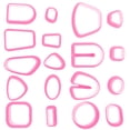 thumbnail image 3 of 18 Pcs Clay Mold Shape Cutters Circle Basic Polymer Mini Cookie Stencils Office Pink, 3 of 8