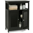 thumbnail image 2 of Spaco Wood Freestanding Bathroom Storage Cabinet with Double Shutter Door-Black, Bathroom Storage Cabinet for Entryway Storage, Home Office Furniture, 2 of 7