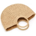 thumbnail image 3 of Kukuzhu Womens Large Straw Beach Tote Bag Hobo Summer Handwoven Bags Purse wth Pom Poms, 3 of 6