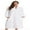 White, variant on Textured Plush Zipper Lounger Robe for Women (White, Large)