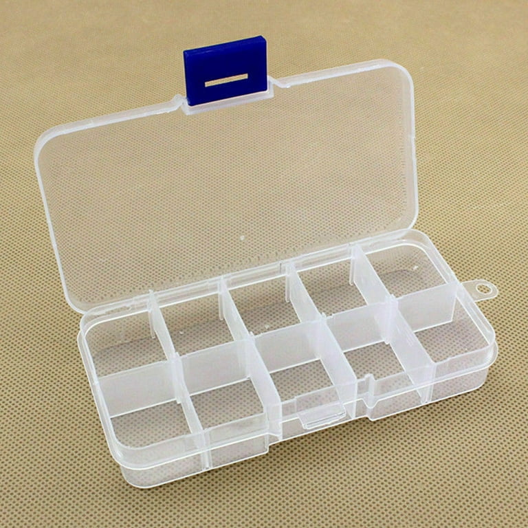 GENEMA Multi Compartment Clear Storage Box Jewelry Beads Organizer  Container Multipurpose Small Item Organize Transparent Boxes Household  Accessories 