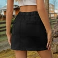 thumbnail image 3 of Mawalde Skirts for Women Trendy Y2k Cargo Denim Mini Skirt High Waisted Stretchy Jean Shorts, 3 of 5