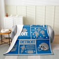 thumbnail image 2 of Erosebridal Modern Rugby Throw Blanket for Couch, Football Player Plush Blanket, Ball Sports Decor, 2 of 7