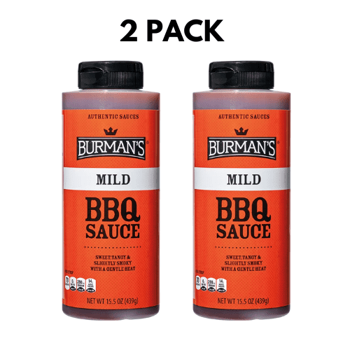 Burman's Mild BBQ Sauce, Shelf-Stable, 2 Pack, 15.5 OZ