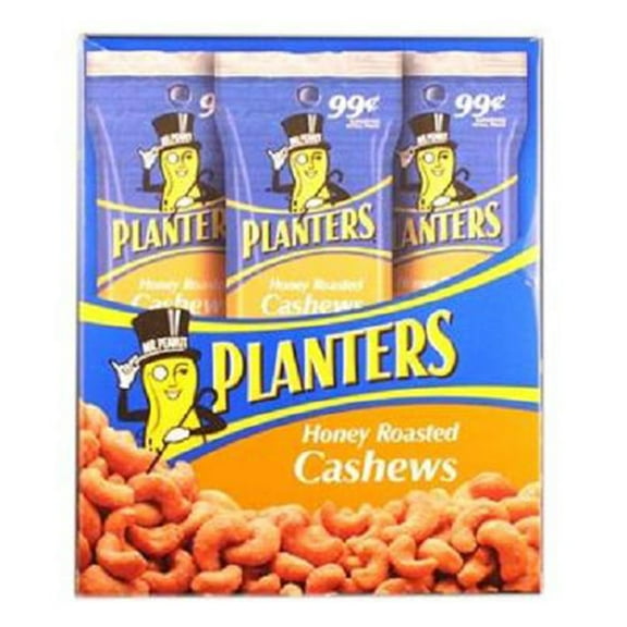 Planters, Honey Roasted Cashews, Count 18 (1.5 oz) - Nut & Dry Fruit / Grab Varieties & Flavors