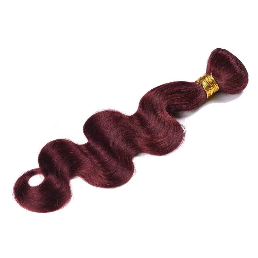 Ustar Human Hair Bundles 99j Burgundy Bundles Body Wave 100% Unprocessed Human Hair 10“