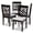 Gray, variant on Baxton Studio Caron Fabric and Wood Dining Chairs in Sand and Brown Set of 4