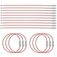 thumbnail image 1 of Uxcell 16pcs Llavero de Cable de Alambre 6" Recubierto de Plástico Anillo de Llave de Acero Inoxidable de 1.5mm Anillos de Bucle Rojo, 1 of 7