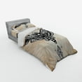 thumbnail image 3 of Ambesonne Fantasy Bedding Set 4 Pcs, Hawk Moth Skull Magic, Queen, White Black and Cream, 3 of 3