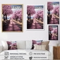 thumbnail image 4 of Designart "Pink Rural Road Calm II" Landscape & Nature Floater Framed Canvas Art Print, 4 of 7