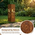 thumbnail image 4 of Rusty Metal Garden Column, 15.7 inches Garden Column Rust Steel Statue without Lid, Modern Garden Sculpture, Metal Patio Landscape Decor, Art Column for Lawn, Porch, Backyard Decoration, Style C, 4 of 9