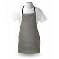 thumbnail image 4 of Modern Apron, Repeating Geometric Grid Simple Forms Creative Tracery Pattern Art, Unisex Kitchen Bib with Adjustable Neck for Cooking Gardening, Adult Size, Eggshell and Charcoal Grey, by Ambesonne, 4 of 4
