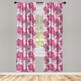 thumbnail image 3 of Ambesonne Floral Curtains, Orchid Grunge, Pair of 28"x63", Multicolor, 3 of 5