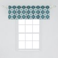thumbnail image 2 of Ambesonne Moroccan Window Valance, Folkloric Flower Ornaments, 54" X 18", Dark Teal Mustard, 2 of 3