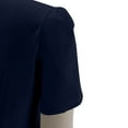 thumbnail image 6 of Lightning Sales BiZtdJrK Cotton Linen Shirts for Womens Button Down Collared Blouses Casual Tulip Hem Short Sleeve Tees Shirt 2025 Summer Lightweight Beach Tops Navy XL, 6 of 8