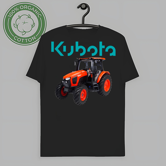 RARE Kubota Tractor Farm Logo Men's T-Shirt American T-Shirt-TH59668