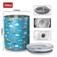 thumbnail image 4 of 12oz Coffee Tumblers Cartoon Construction Vehicles Cranes Stainless Steel Vacuum Insulated Travel Tumbler Coffee Cups Mug with Lid and Straw with Cleaning Brush for Cold & Hot Drinks, 4 of 5