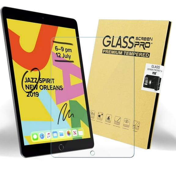 KIQ 2 Pack KIQ Tempered Glass Screen Protector for iPad 9.7 Inch 6th Generation 2018, 5th Generation 2017, iPad Air 1, iPad Air 2, iPad Pro 9.7 Inch, Film Guard, Case Friendly