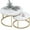 Faux Marble, variant on Nesting Coffee Table Set Round Glass Golden desktop Classic Dual Combination Creative Design White Gold