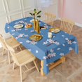 thumbnail image 5 of Pioneer Flower Floral Print Pattern Rectangle Tablecloth 60"x120",Waterproof Polyester Rectangle Table Cloth, Wipeable Spillproof Polyester Tablecloth for Dining, Camping, Indoor and Outdoor, 5 of 6