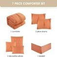 thumbnail image 6 of Nanshing Jennae 7 Piece Shabby Chic Pintuck Comforter Set, Apricot, King, 6 of 12