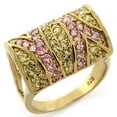 thumbnail image 1 of Gold 925 Sterling Silver Ring with AAA Grade CZ in Multi Color for Women Multi Color Stone Color Style LOAS1139 Size 5, 1 of 1