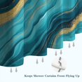 thumbnail image 6 of Blue Gold Wave Marble Pattern Shower Curtain 72"x84" ,Bathroom Decorative Shower Curtains Set with 12 Hooks,Modern Waterproof Washable Shower Curtain, 6 of 6