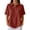 Wine #016, variant on Women's Waffle Knit Short Sleeve Button Down Collared Polo Shirt Casual Loose Fit Tops for Spring Khaki M