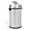 Flip-top-Stainless, variant on Basics Round Stainless Steel Trash Can with Open Swing lid, Large Kitchen Round Can - 65 Litre/ 17.2 Gallon, Silver, Black,White