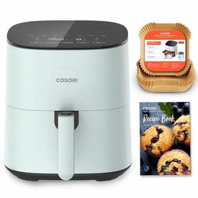 COSORI Air Friteuse à Pro LE 5-Qt Airfryer avec 20 Pcs Doublures en Papier 10 Fonctions Qui Sécher Cuire Rôtir et Préchauffer Rappel de Secouer jusqu'à 450? 85 % Moins d'Huile Compacte 130+ Recettes Va au Lave-Vaisselle Vert