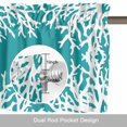 thumbnail image 6 of Sea White Coral Valance Curtain Marine Green Background Modern Art Window Valances Rod Pocket Short Curtains Window Treatments for Kitchen Bedroom Bathroom Laundry 42" x 12", 6 of 9