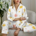 thumbnail image 6 of Daiia Funny Chicken for Women's Long-Sleeved Pajama Set – Soft & Comfortable Sleepwear Button-Up Pajamas Cozy Lounge Wear-Large, 6 of 7