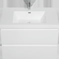 thumbnail image 3 of Spaco 42" Floating Bathroom Vanity with Sink, Modern Wall-Mounted Bathroom Storage Vanity Cabinet with Resin Top Basin and Soft Close Drawers, White, 3 of 12