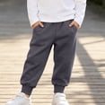 thumbnail image 6 of DJDLJWCJ Boys Cotton Sweatpants Soft Comfy School Uniform Pants with Elastic Waist Solid Color Casual Pants Dark Gray Size 6, 6 of 9