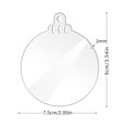 2024 Christmas Decoration Round Hole Blank Transparent Acrylic Sheet
