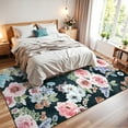 thumbnail image 4 of Wellber Area Rug Soft Vintage Floral Rugs Non Slip Carpet for Bedroom Living Room Home Deocr,4'x6',Black, 4 of 6