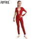 thumbnail image 2 of Mono de gimnasia brillante para niños y niñas, Ropa de baile para gimnasia, mono de patinaje artístico artístico de malla con abertura en la espalda de manga larga, 2 of 5