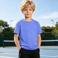 thumbnail image 3 of Kids Rash Guard Crew Neck Short Sleeve T-Shirts Youth Quick Dry Beach Rashguard, 3 of 10