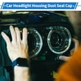 thumbnail image 2 of Unique Bargains 80mm Car Headlight Dust Cover F14C Flat Cap Rubber Housing Dust Seal Cap 2 Pcs, 2 of 6
