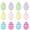 Multicolor #4, variant on Vintage Style Wooden Easter Eggs, 6-Pack of 2.36-Inch Spray-Painted Plastic Holiday Decorations in Assorted Colors for DIY and Gifting