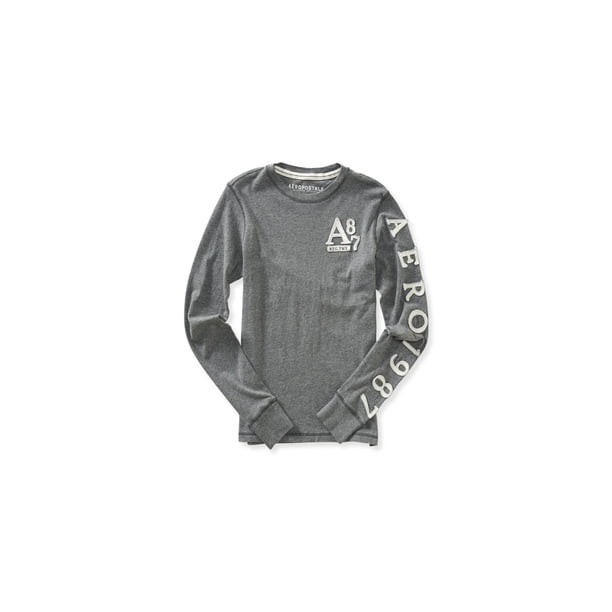 Camiseta gráfica Aeropostale A87 para hombre, gris, extragrande